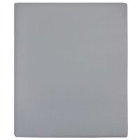 vidaXL Jersey Fitted Sheet Grey 90x200 cm Cotton