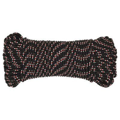 vidaXL Boat Rope Black 4 mm 500 m Polypropylene