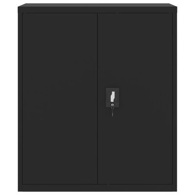 vidaXL File Cabinet Black 90x40x145 cm Steel