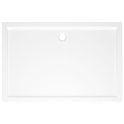 vidaXL Rectangular ABS Shower Base Tray White 80x120 cm