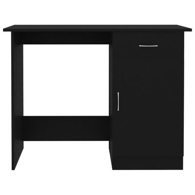 vidaXL Desk Black 100x50x76 cm Engineered Wood