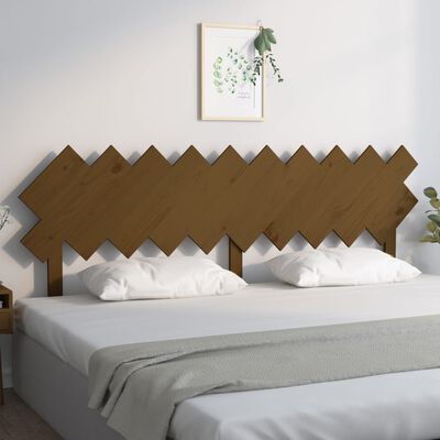 vidaXL Bed Headboard Honey Brown 196x3x80.5 cm Solid Wood Pine