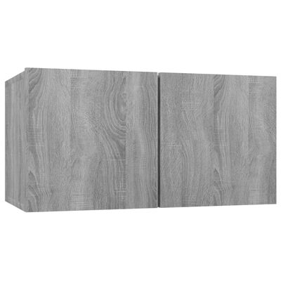 vidaXL 4 Piece TV Cabinet Set Grey Sonoma Engineered Wood