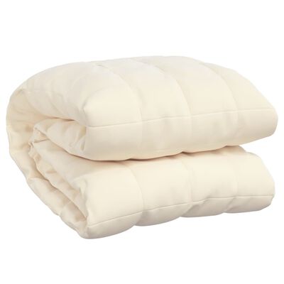 vidaXL Weighted Blanket Light Cream 200x230 cm 9 kg Fabric