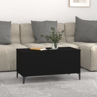 vidaXL Coffee Table Black 90x44.5x45 cm Engineered Wood