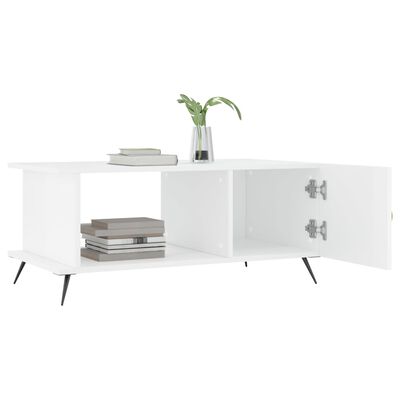 vidaXL Coffee Table High Gloss White 90x50x40 cm Engineered Wood