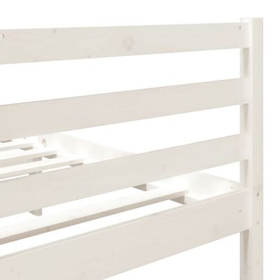 vidaXL Bed Frame without Mattress White Solid Wood 140x190 cm (810411+814195)