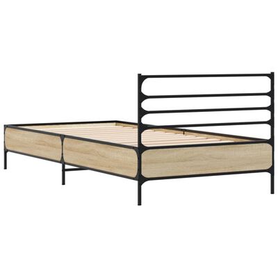 vidaXL Bed Frame without Mattress Sonoma Oak 90x190 cm Single