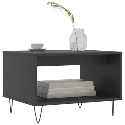 vidaXL Coffee Table Black 60x50x40 cm Engineered Wood