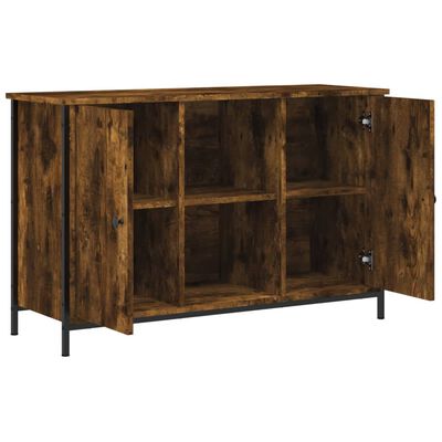 vidaXL TV Cabinet Smoked Oak 100x35x65 cm Engineered Wood