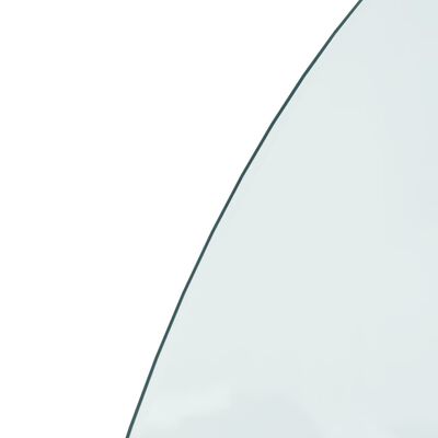 vidaXL Fireplace Glass Plate Half Round 1000x600 mm