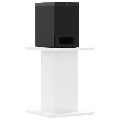 vidaXL Speaker Stands 2 pcs White 30x30x40 cm Engineered Wood