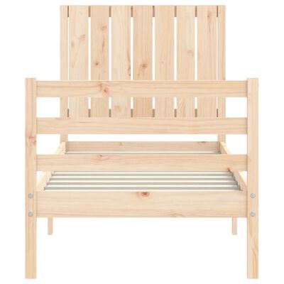 vidaXL Bed Frame without Mattress Small Single Solid Wood