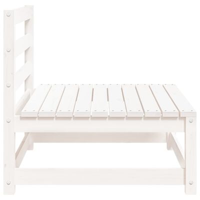 vidaXL Garden Sofa Armless White 70x70x67 cm Solid Wood Pine