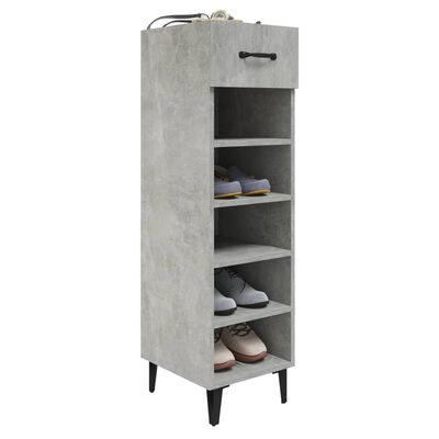 vidaXL Shoe Cabinet Concrete Grey 30x35x105 cm Engineered Wood