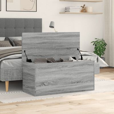 vidaXL Storage Box Grey Sonoma 100x42x46 cm Engineered Wood