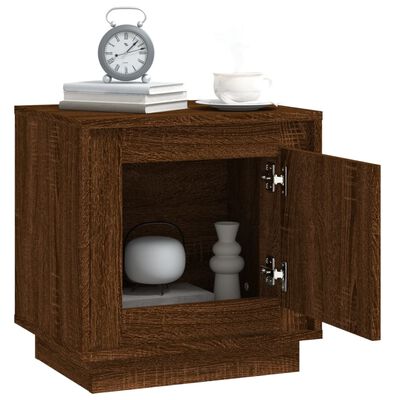 vidaXL Bedside Cabinet Brown Oak 44x35x45 cm Engineered Wood