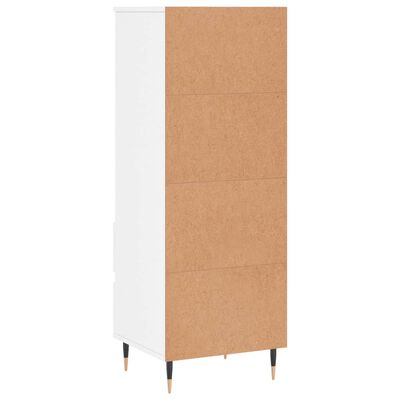 vidaXL Highboard High Gloss White 40x36x110 cm Engineered Wood