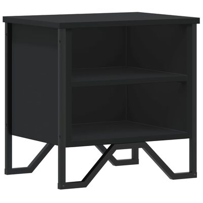 vidaXL Bedside Cabinet Black 40x30x40 cm Engineered Wood