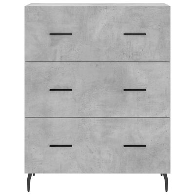 vidaXL Highboard Concrete Grey 69.5x34x180 cm Engineered Wood