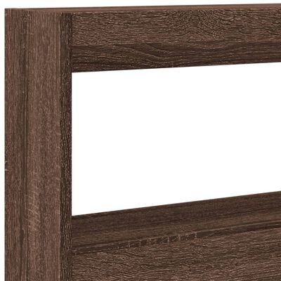 vidaXL Headboard Cabinet with LED Brown Oak 180x17x102 cm