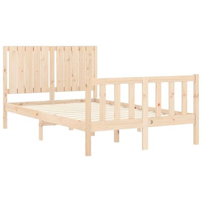 vidaXL Bed Frame without Mattress Small Double Solid Wood Pine