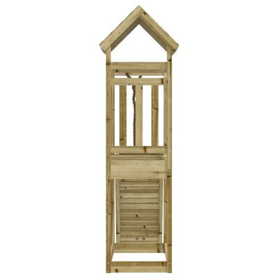 vidaXL Playhouse with Climbing Wall Impregnated Wood Pine