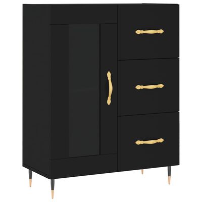 vidaXL Sideboard Black 69.5x34x90 cm Engineered Wood