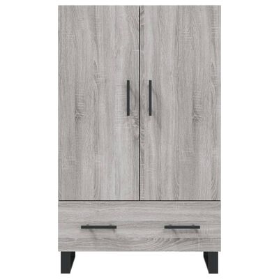 vidaXL Highboard Grey Sonoma 69.5x31x115 cm Engineered Wood