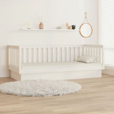 vidaXL Day Bed without Mattress White 80x200 cm Solid Wood Pine