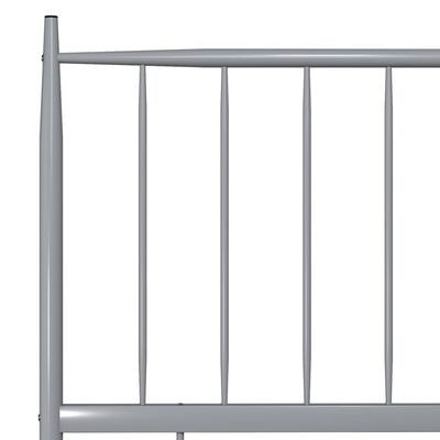 vidaXL Bed Frame without Mattress Grey Metal 200x200 cm