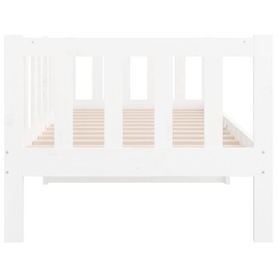 vidaXL Day Bed without Mattress White 90x190 cm Single Solid Wood Pine