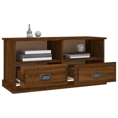 vidaXL TV Cabinet Brown Oak 93x35.5x45 cm Engineered Wood