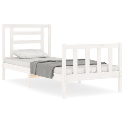 vidaXL Bed Frame without Mattress White 90x200 cm Solid Wood Pine