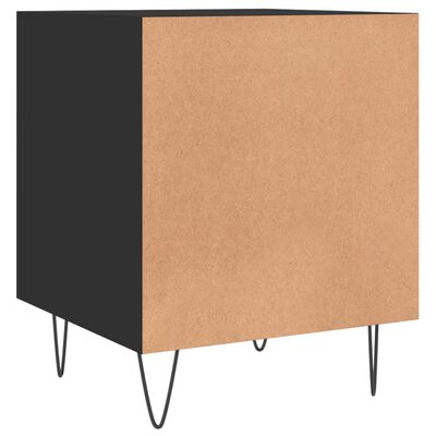 vidaXL Bedside Cabinet Black 40x40x50 cm Engineered Wood