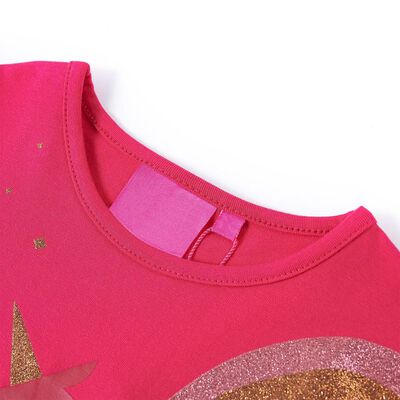 Kids' T-shirt with Long Sleeves Bright Pink 128