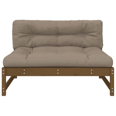 vidaXL Middle Sofa Honey Brown 120x80 cm Solid Wood Pine