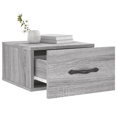 vidaXL Wall-mounted Bedside Cabinets 2 pcs Grey Sonoma 35x35x20 cm