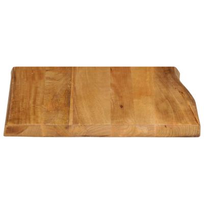 vidaXL Table Top 80x80x2.5 cm Live Edge Solid Wood Mango