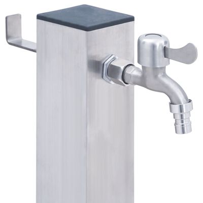 vidaXL Garden Water Column 100 cm Stainless Steel Square