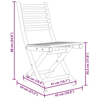 vidaXL 5 Piece Garden Dining Set Bamboo