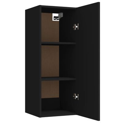 vidaXL Hanging Wall Cabinet Black 34.5x34x90 cm Engineered Wood