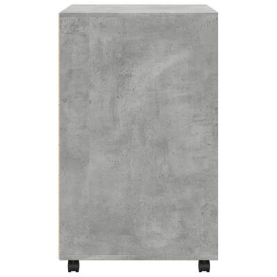 vidaXL Rolling Cabinet Concrete Grey 60x48x81 cm Engineered Wood