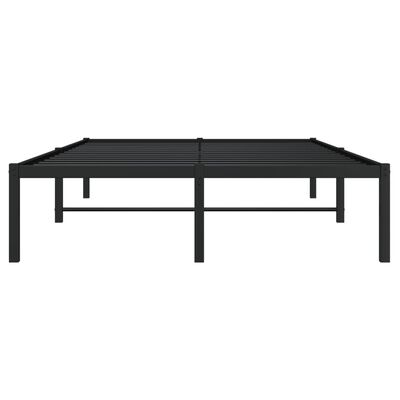 vidaXL Metal Bed Frame without Mattress Black 120x200 cm