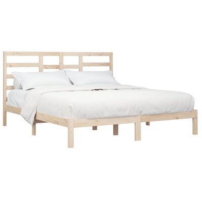 vidaXL Bed Frame without Mattress Solid Wood 180x200 cm Super King