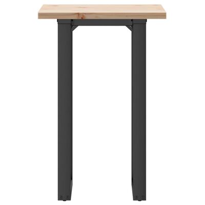 vidaXL Dining Table O-Frame 50x50x75.5 cm Solid Wood Pine and Cast Iron