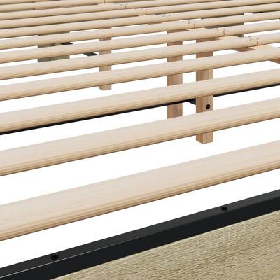 vidaXL Bed Frame without Mattress Sonoma Oak 180x200 cm Super King