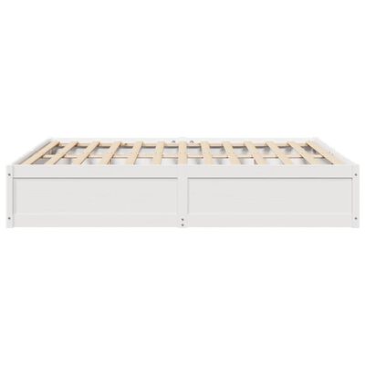 vidaXL Bed Frame without Mattress White 180x200 cm Super King Solid Wood Pine