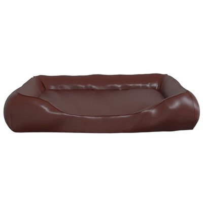 vidaXL Dog Bed Brown 105x80x25 cm Faux Leather