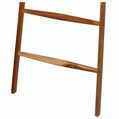 Bathroom Solutions Ladder Towel Rack with 6 Bars Wood Natural